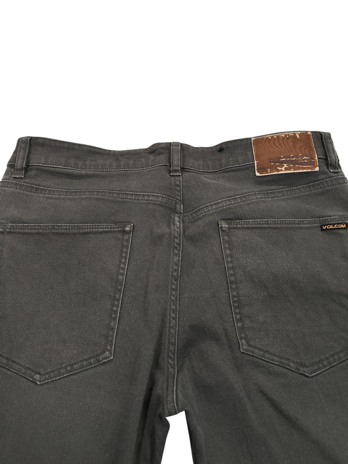 Volcom Solver Jeans Men's Size 33W 31L Grey Denim Modern Straight Stretch image 4