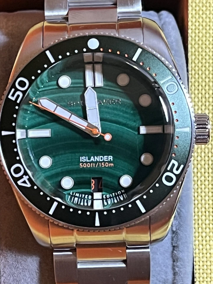 Spinnaker x Islander Croft Automatic Limited Edition & Sold Out Malachite Dial - Image 2 of 4