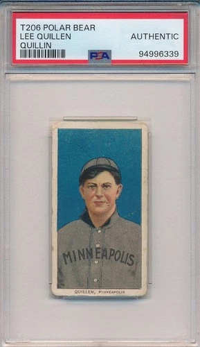 1910 T206 POLAR BEAR - LEE QUILLEN (QUILLIN) - PSA A (SVSC) FRESHLY GRADED!