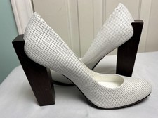 United Nude Heels White With Block Heel - EU 40 US 9-9.5