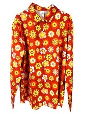 70er Jahre Buntes, Hippie, Herren Hemd Langarm  Gr. XL