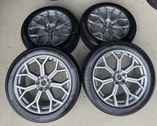 21 Bmw X7 Wheels Rims Tires Oem 86533 Machined Grey 2024 2023 2022 2021 2020