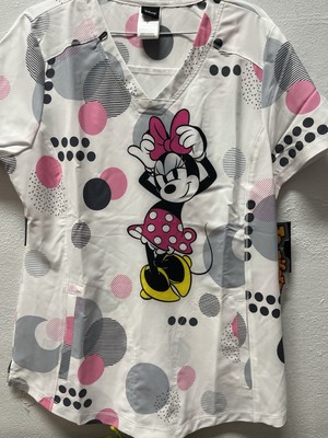 Disney Tooniforms Minnie Mouse Nurse scrub top Size M New With tags