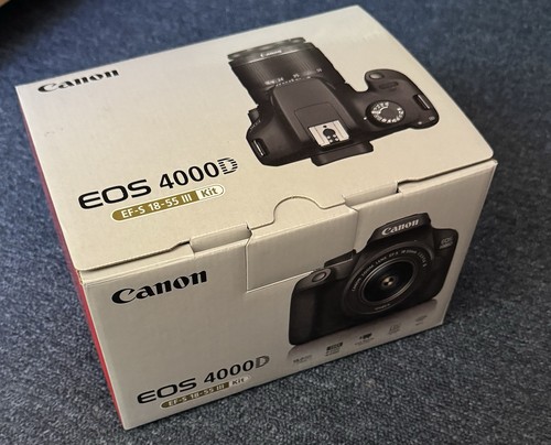 Canon 3011C006AA EOS 4000D DSLR Camera with 18 - 55mm Lens - Black Kit