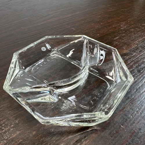 Vintage Safex Clear Glass Octagon Ashtray Coaster Bridge Poker Blade Runner 5” - Picture 2 of 4