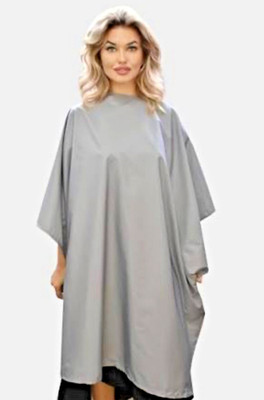 Friseur Umhänge Kleid groß 140 x 90 cm transparent schwarz grau wasserdicht wiederverwendbar