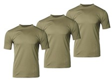 British Army PCS Military Moisture Wicking Breathable T Shirt Light Olive 3 Pack