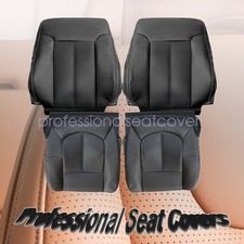 New For 2011-2016 Ford F250 F350 Leather Ac Seat Cover Front Bottom Top Black
