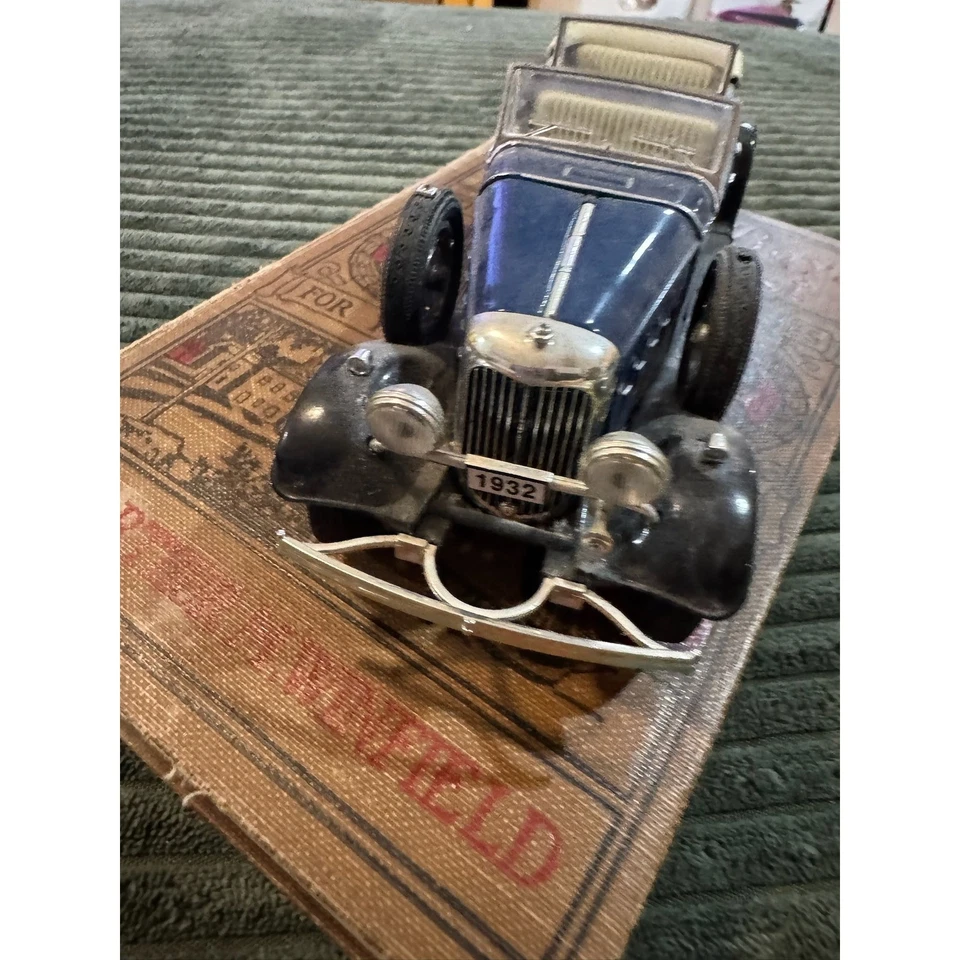 Lincoln Phaeton 1932 convertible modelo de coche diecast azul escala 1:18 Foto 3 de 4