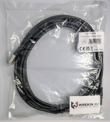 3m CAT8.1 LSZH 26AWG Netzwerkkabel, schwarz neu versiegelt