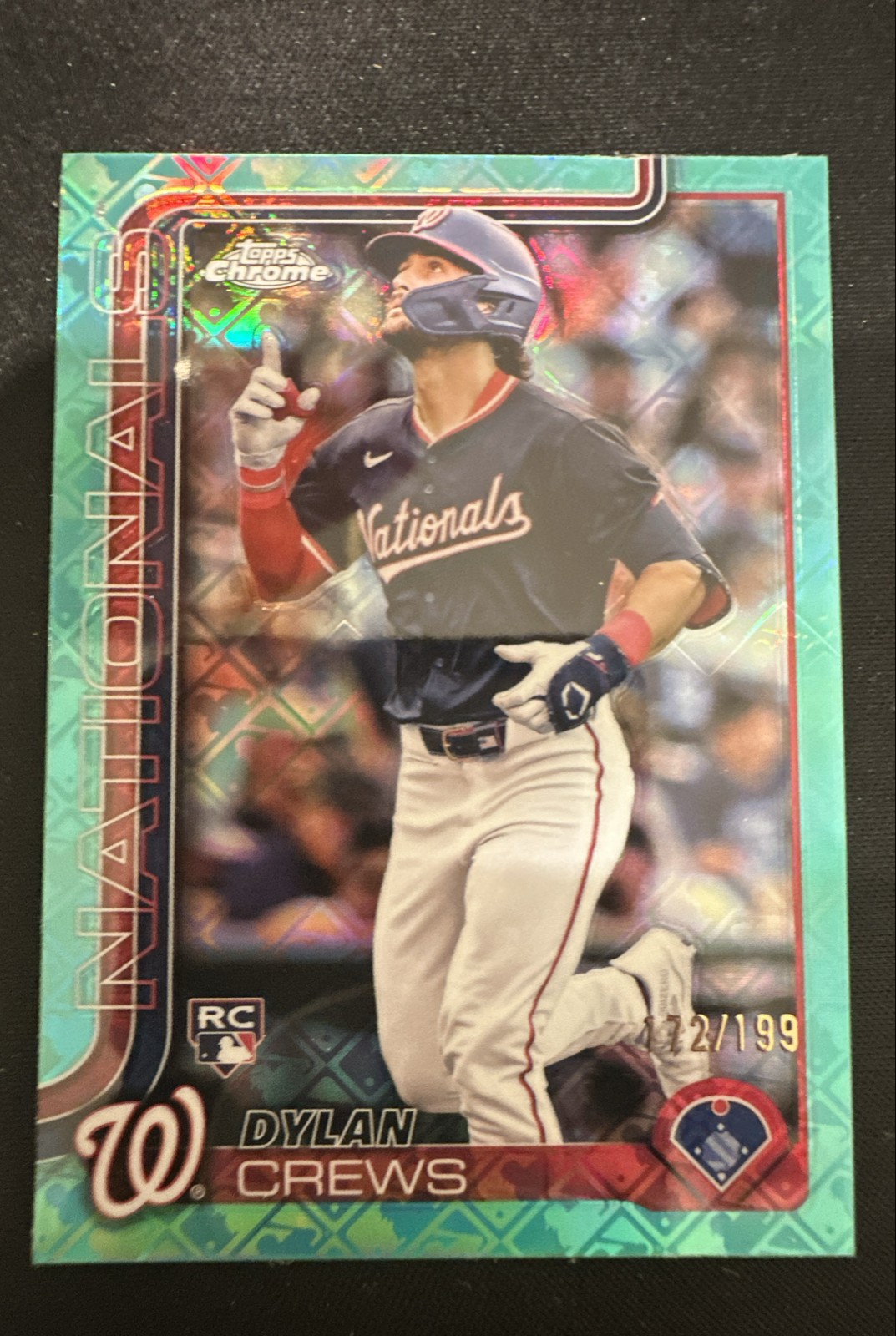 2025 Topps Chrome Logofractor Ed - Dylan Crews,  #146 Aqua Ref /199 (RC)