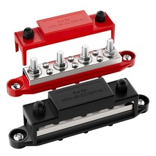 Blocco barra bus distribuzione potenza 400A 12V con terminali 4x5/16" e 6x#8 auto barca
