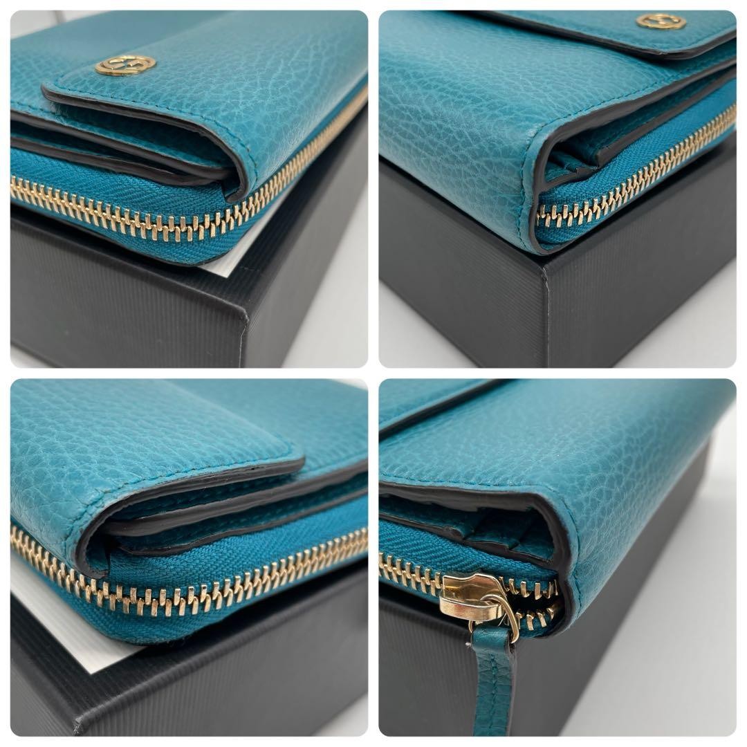 GUCCI Long Wallet Interlocking Double Hook Leathe… - image 10