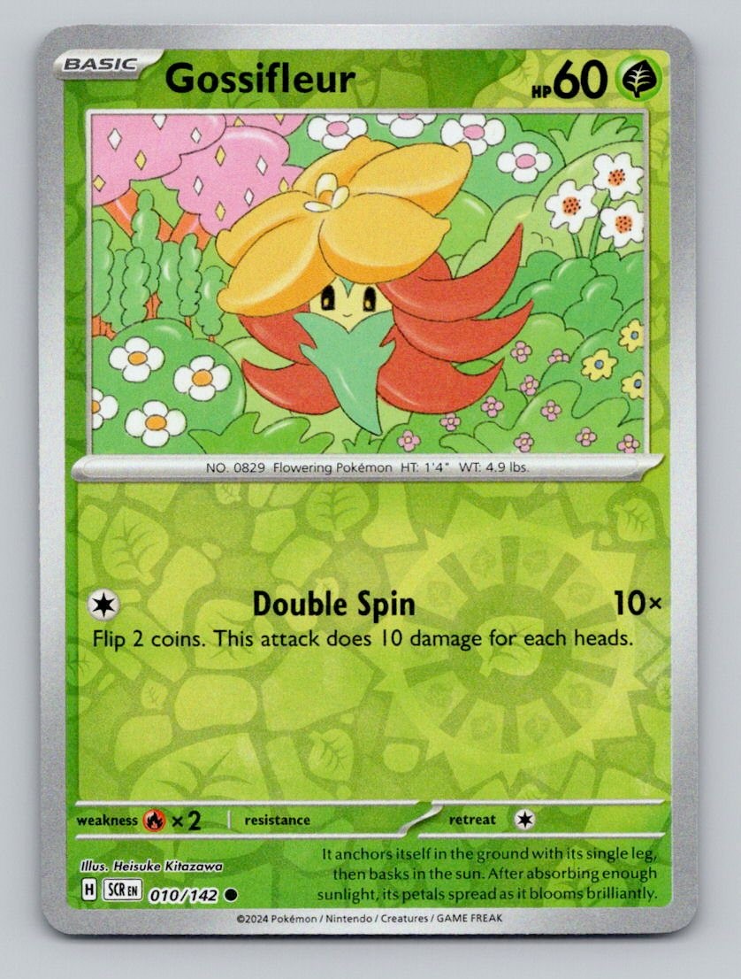 Reverse Holo Gossifleur 10/142 Common Stellar Crown Pokemon