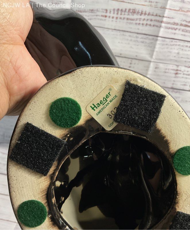 Mcm Vtg Ceramic Haeger Eternity Circle Of Love Sculpture Art Deco Original Tag