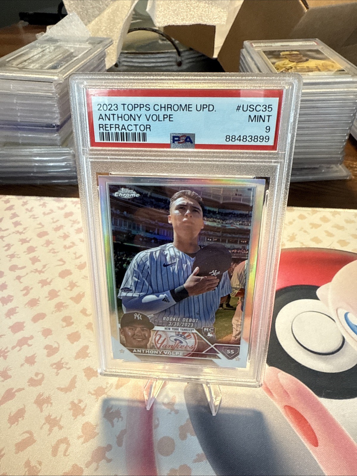 2023 TOPPS CHROME UPDATE #USC35 ANTHONY VOLPE ROOKIE RC PSA 9