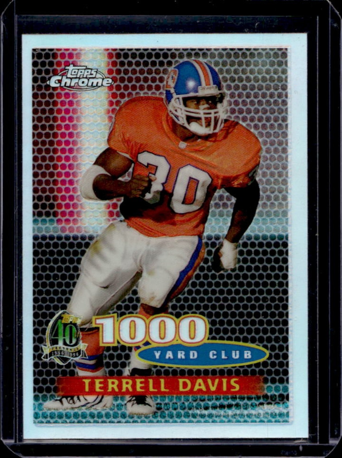 1996 Topps Chrome Terrell Davis Refractor #56 Broncos