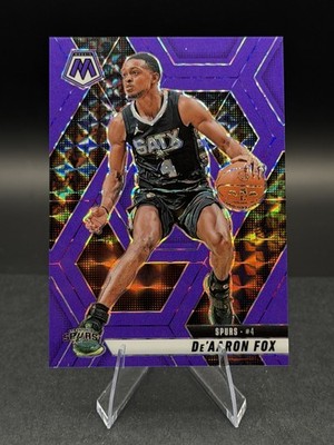 2024-25 Panini Mosaic - De'Aaron Fox #124 Fluorescent Purple Mosaic Prizm /249