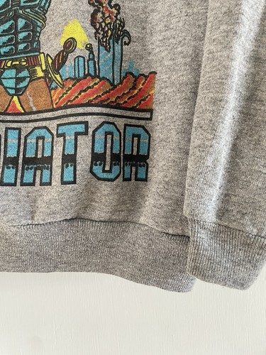 Vintage 80s Kids 24th Century Gladiator Sci-fi Sweatshirt Comic Book Retro - Picture 3 of 5