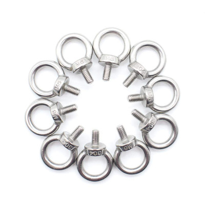 10 Pieces M6 Male Thread Machinery Shoulder Lifting Ring Eye Bolts