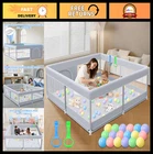 50x50 Inch Baby Playpen - Indoor/Outdoor Play Yard, Soft Mesh, Safe Toddler Acti