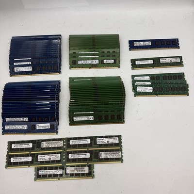 LOT OF 72 - 8GB DDR3 PC3/PC3L DIMM Desktop Memory RAM - Mixed Brands & Speed -J7