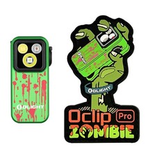 Olight Oclip Pro Zombie Green Clip on Light, Flood Spot /Red Light,500L w/ Patch