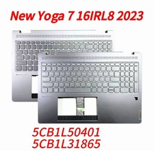 New For Yoga 7 16IRL8 2023 Palmrest Upper Case Backlit KB 5CB1L50401 5CB1L31865