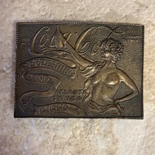 Vintage Coca-Cola Belt Buckle Made By Tiffany Foundry 1970 s