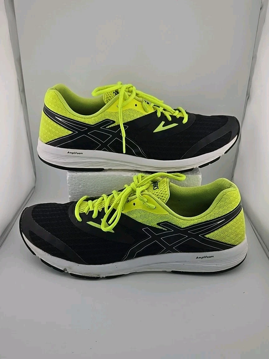 Scarpe da corsa uomo Asics Amplica T825N taglia 11 5 nero verde fluo