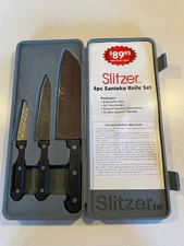 SLITZER SANTOKU KNIFE SET with Case