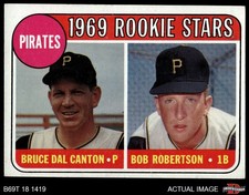 1969 Topps #468 Bob Robertson Pirates RCs YN RC COMMON VARIATION 4 - VG/EX