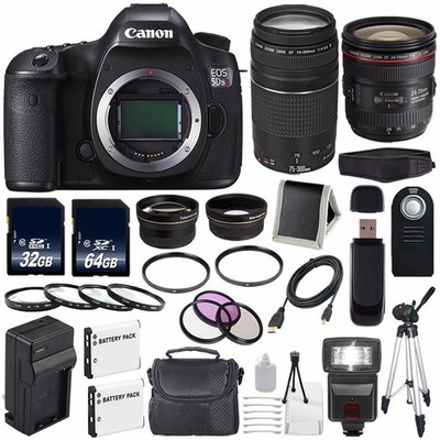 Canon EOS 5DS R DSLR Camera (Intl Model) 0582C002 + Canon EF 24-70mm f/4L is USM