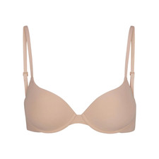 NWT SKIMS 32B FITS EVERYBODY PUSH UP DEMI BRA MICA BEIGE