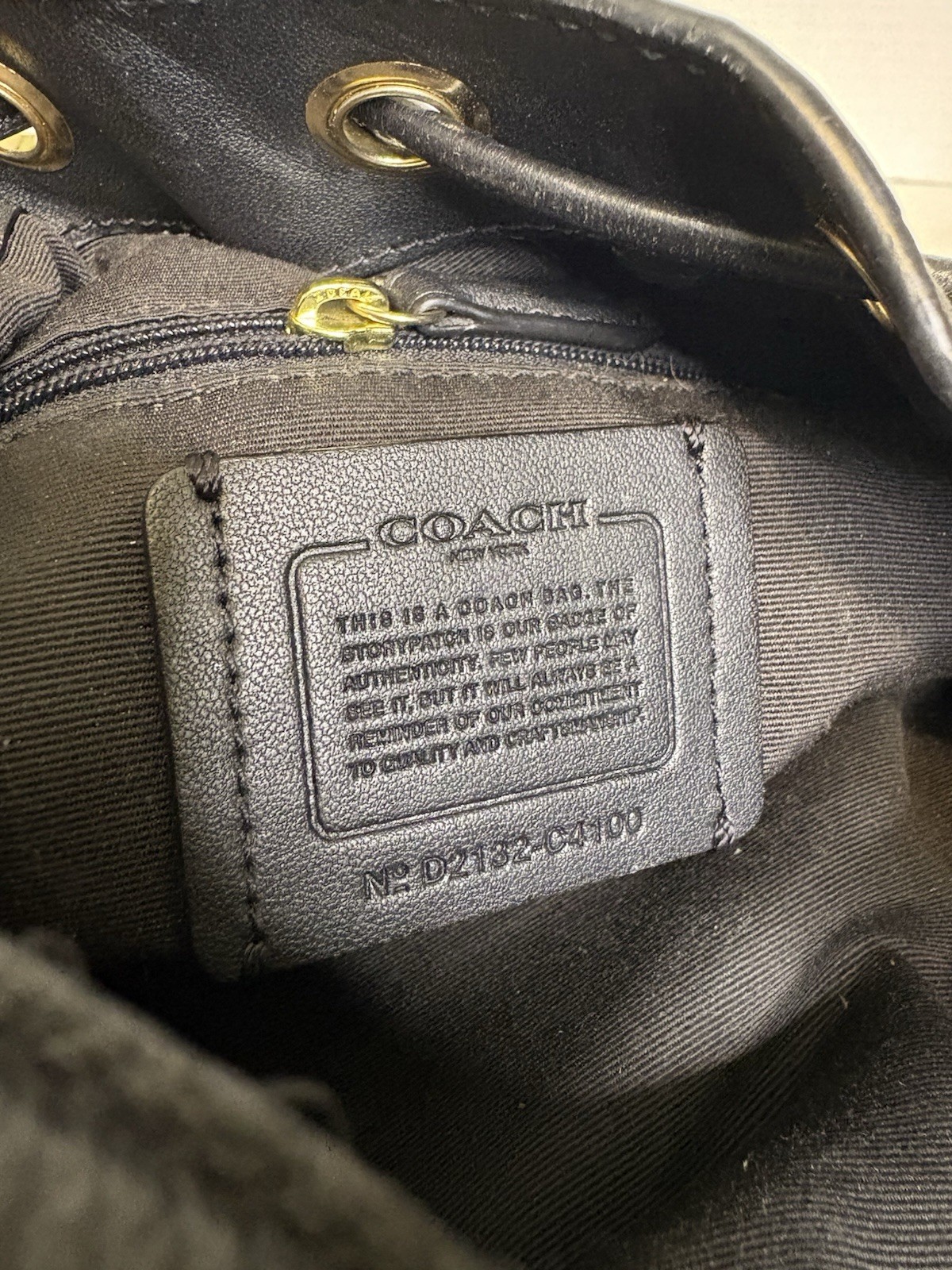 Authentic Coach Dempsey Drawstring C4100 Bucket B… - image 2