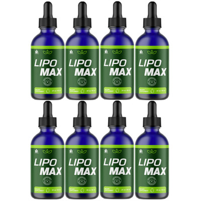 Lipo Max Premium Drops Advanced Formula Overall Wellness Official- 8 Bottles