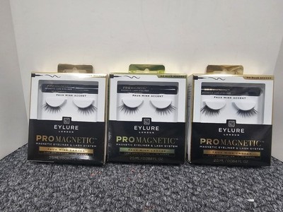 lot of 3 EYLURE ProMagnetic Faux Mink Accent False Eyelashes 1 pair/pack