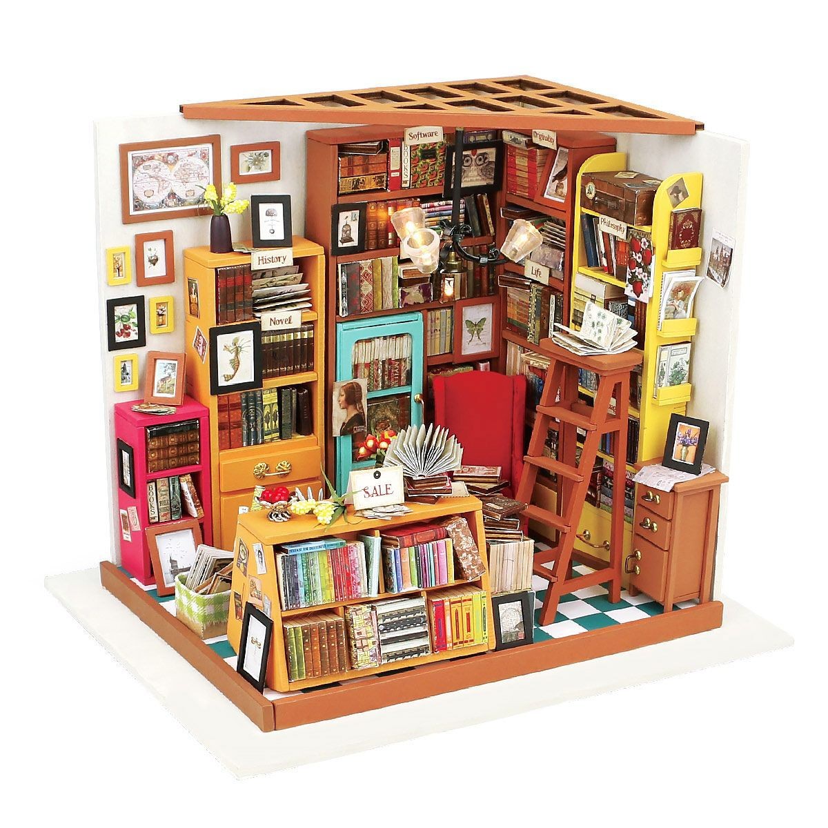 Sam’s Study Miniature DIY Model Kit LED Rolife