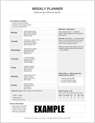 Weekly Digital Planner | Printable To-Do List | PDF Download