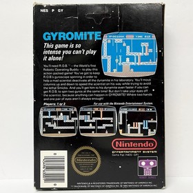 Gyromite (Nintendo NES) Black Box 5 Screw Hangtab Tested Styrofoam