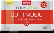 Maxell CD-R Music Spindle, Audio only, Blank Media, 50pk, computer