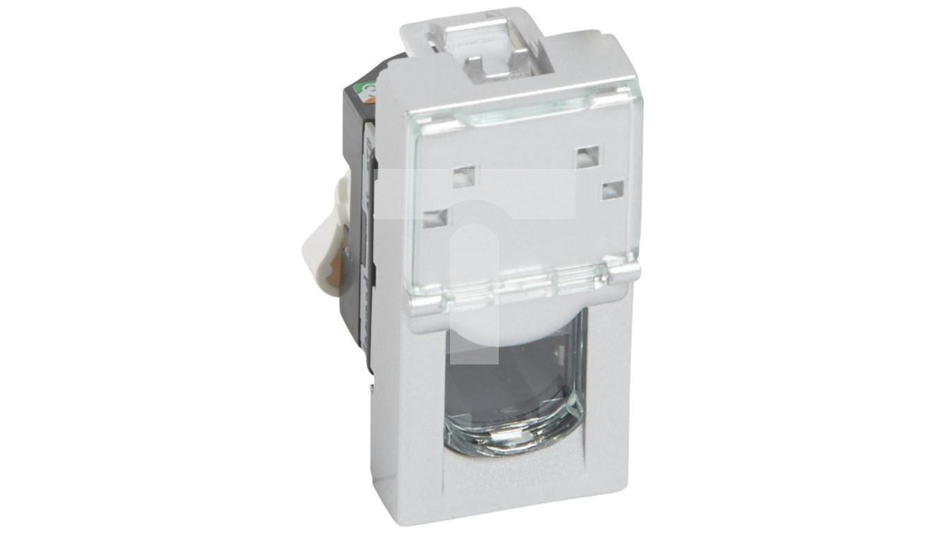 MOSAIC Single computer socket /1 module/ RJ45 cat.5e FTP aluminum 079452