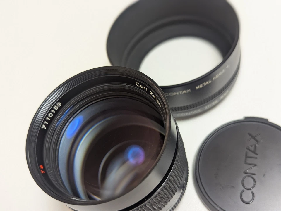 Raro MMG [Casi Como Nuevo con Capucha] Contax Carl Zeiss Planar T* 85mm f1.4 C/Y Japón 84 Foto 2 de 4