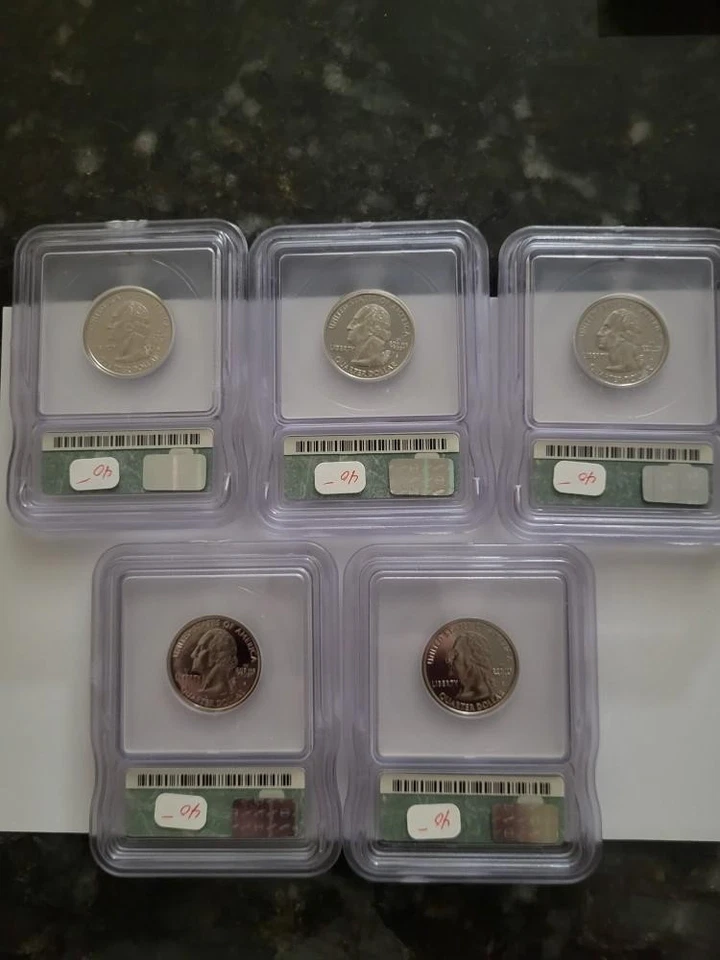 2002 ICG *PERFECT* PR70 DCAM Set of Statehood Quarters 5 coins - Image 2 of 4