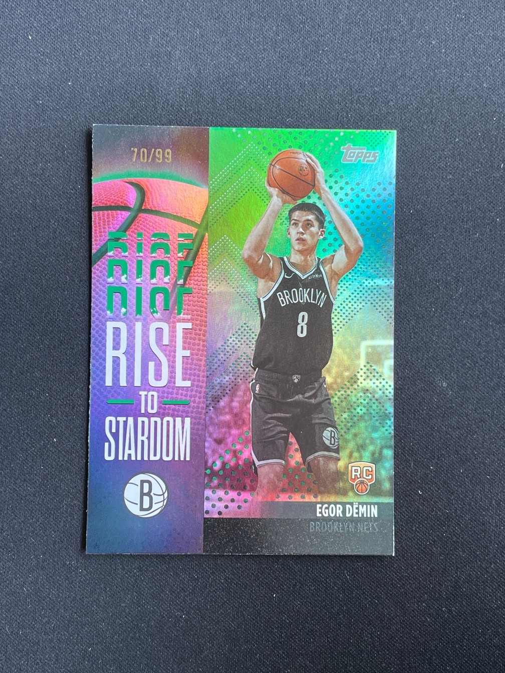 Egor Demin 2025-26 Topps Flagship Rise To Stardom Green 70/99 RC #RTS-8