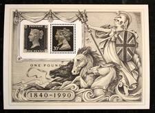 GB Stamps 1990 Stamp World Penny Black Mini Sheet MS1501 MNH