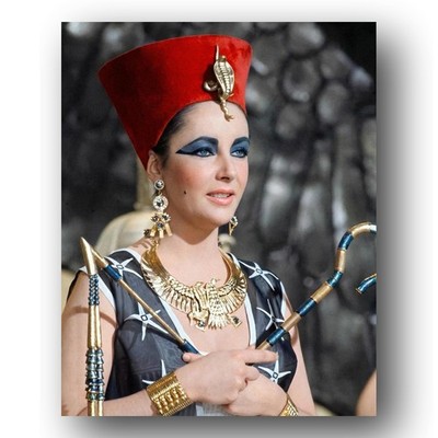 Elizabeth Taylor Photo 8x10 Cleopatra 1963 Film Actress Egypt Costume Portrait