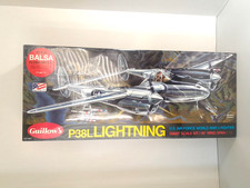 Guillow's Lockheed P-38 Lightning Model Kit 40  Wing Span Black KIT 2001 Sealed
