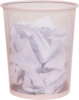 Mesh Trash Can, 16.65L (4.4 gal), Waste Paper Basket, Round, Office, Metal Mesh,