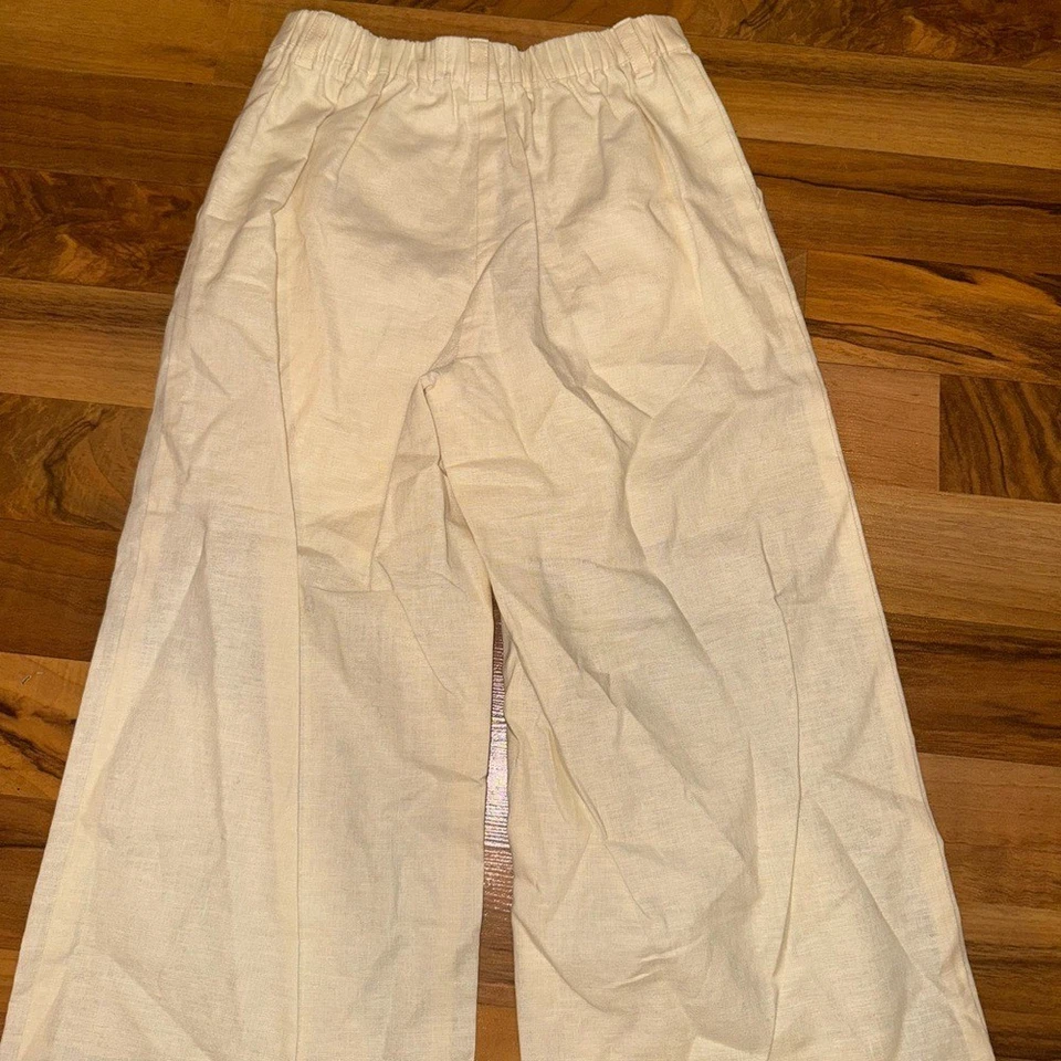 A loves a girls trouser style linen blend tan pant sz 6 preppy lightweight - Image 2 of 4